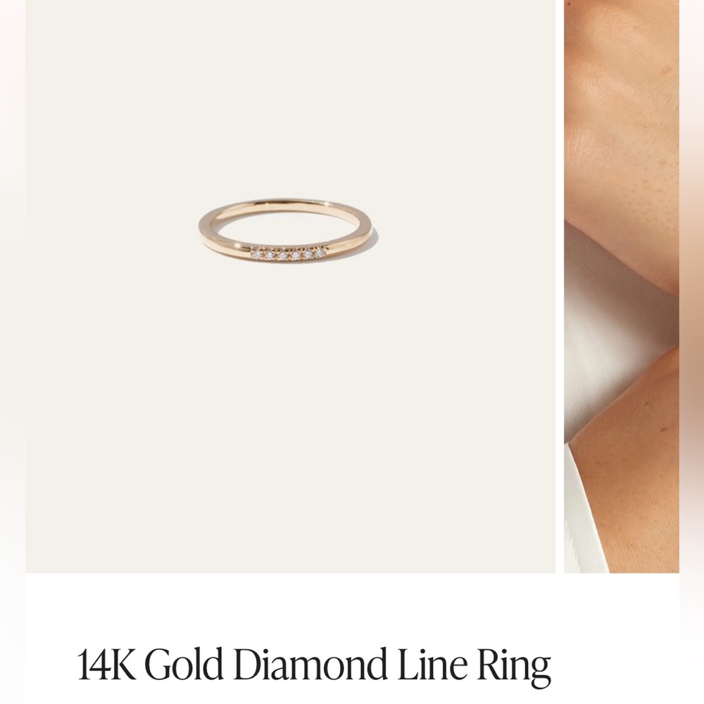 Quince 14K Gold Diamond Line Ring